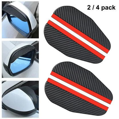 Carbon Fiber & Transparent Car Rearview Mirror Rain Eyebrow