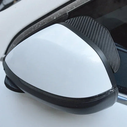 Carbon Fiber & Transparent Car Rearview Mirror Rain Eyebrow