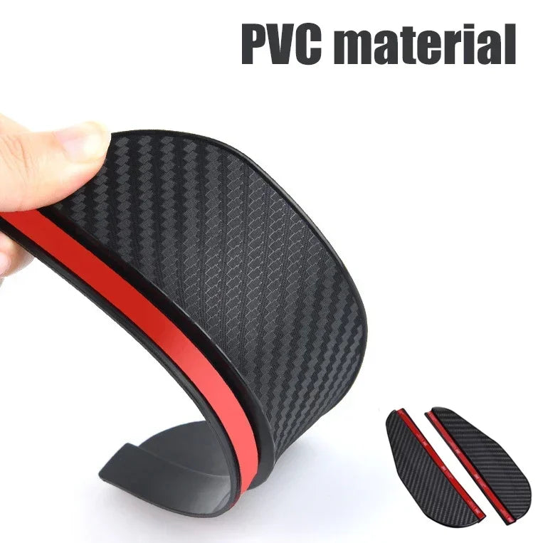 Carbon Fiber & Transparent Car Rearview Mirror Rain Eyebrow