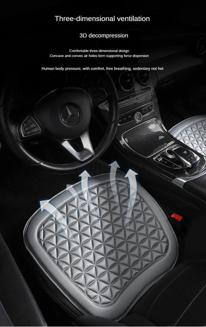 Breathable Car Seat Cover with Hip Massaging Pattern