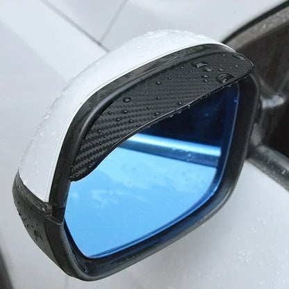 Carbon Fiber & Transparent Car Rearview Mirror Rain Eyebrow