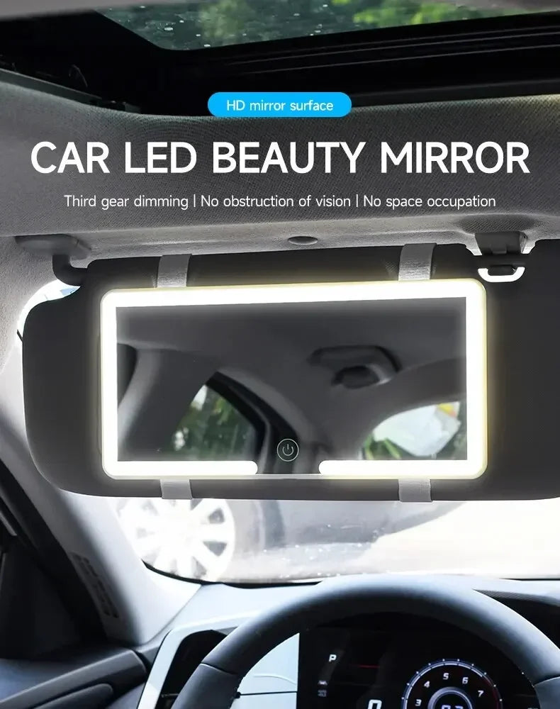 Car Touchscreen LED Makeup Mirror